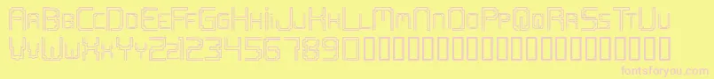 フォントOpenmind2 – ピンクのフォント、黄色の背景