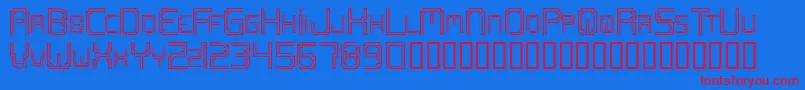 Openmind2 Font – Red Fonts on Blue Background