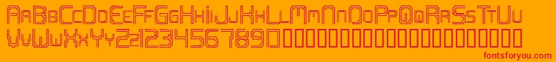 Openmind2 Font – Red Fonts on Orange Background