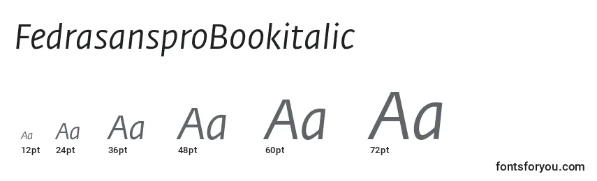 Размеры шрифта FedrasansproBookitalic