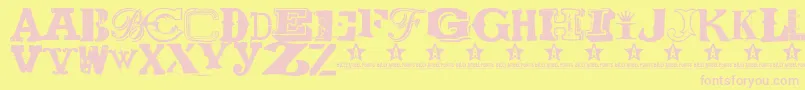 COOLECTOR    Font – Pink Fonts on Yellow Background