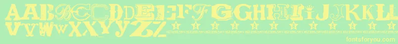 COOLECTOR    Font – Yellow Fonts on Green Background