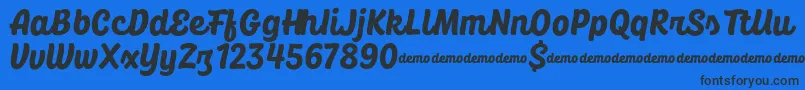 CoolKids DEMO Bold Font – Black Fonts on Blue Background