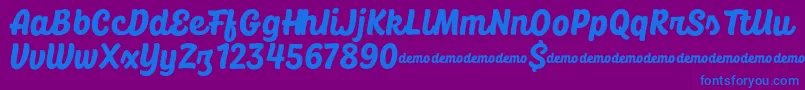 CoolKids DEMO Bold Font – Blue Fonts on Purple Background