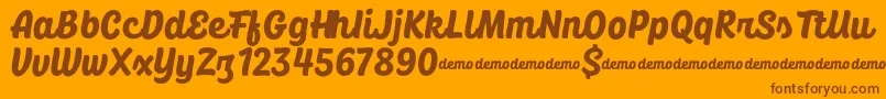 CoolKids DEMO Bold Font – Brown Fonts on Orange Background