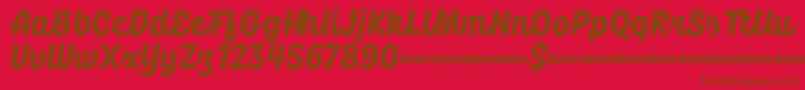 CoolKids DEMO Bold Font – Brown Fonts on Red Background