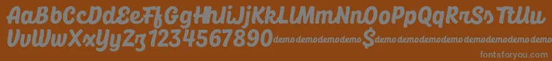 Police CoolKids DEMO Bold – polices grises sur fond brun