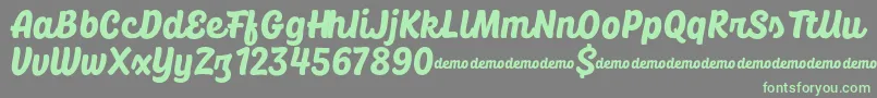 CoolKids DEMO Bold Font – Green Fonts on Gray Background
