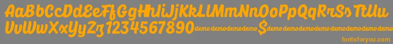 CoolKids DEMO Bold Font – Orange Fonts on Gray Background