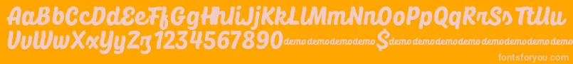 CoolKids DEMO Bold Font – Pink Fonts on Orange Background