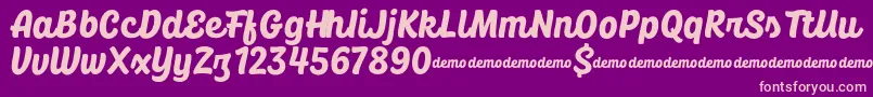 CoolKids DEMO Bold Font – Pink Fonts on Purple Background