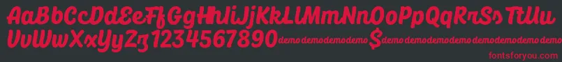 CoolKids DEMO Bold Font – Red Fonts on Black Background