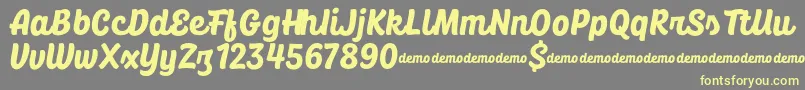 CoolKids DEMO Bold Font – Yellow Fonts on Gray Background