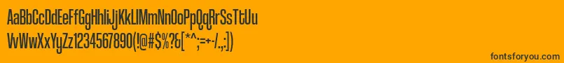 Fonte coolvetica compressed rg – fontes pretas em um fundo laranja