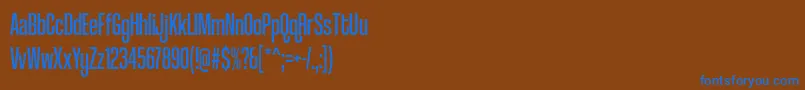 coolvetica compressed rg Font – Blue Fonts on Brown Background