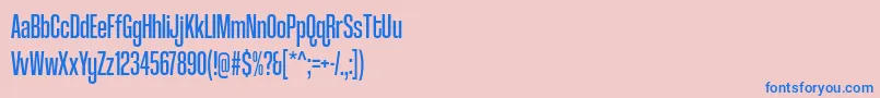 coolvetica compressed rg Font – Blue Fonts on Pink Background