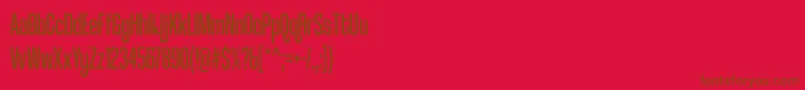 coolvetica compressed rg Font – Brown Fonts on Red Background