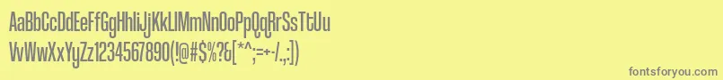 coolvetica compressed rg Font – Gray Fonts on Yellow Background