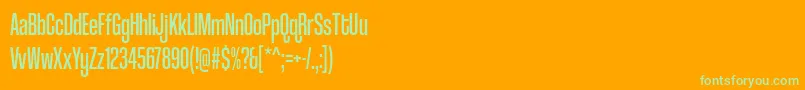 Weitere Informationen zur coolvetica compressed rg-Schriftart coolvetica compressed rg-Schriftart – Grüne Schriften auf orangefarbenem Hintergrund