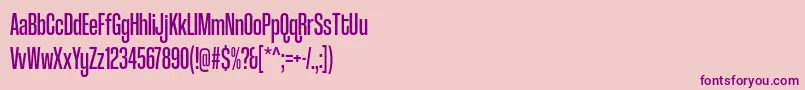 coolvetica compressed rg Font – Purple Fonts on Pink Background