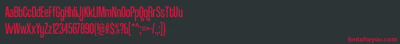 coolvetica compressed rg Font – Red Fonts on Black Background