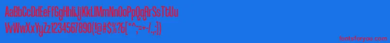 coolvetica compressed rg Font – Red Fonts on Blue Background