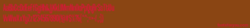 coolvetica compressed rg Font – Red Fonts on Brown Background