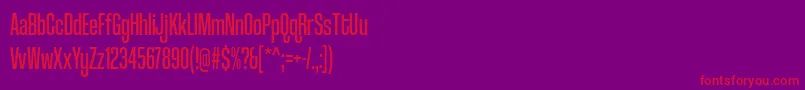 coolvetica compressed rg Font – Red Fonts on Purple Background