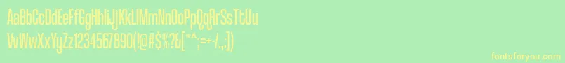 coolvetica compressed rg Font – Yellow Fonts on Green Background