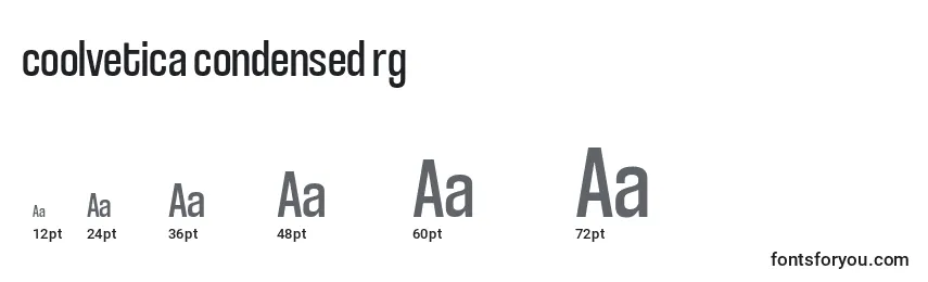 Размеры шрифта Coolvetica condensed rg