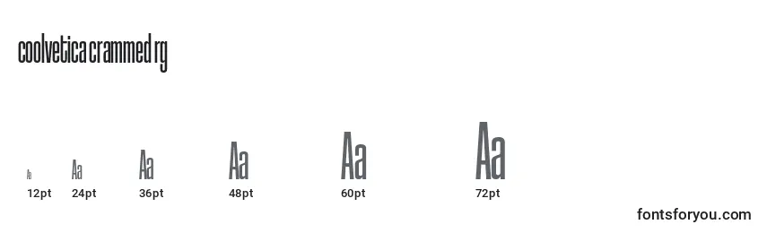 Tamaños de fuente Coolvetica crammed rg