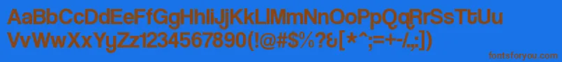 coolvetica rg Font – Brown Fonts on Blue Background