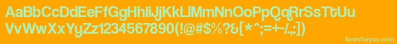 coolvetica rg Font – Green Fonts on Orange Background