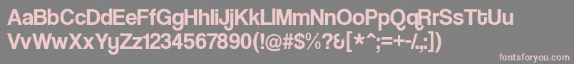 Czcionka coolvetica rg – różowe czcionki na szarym tle