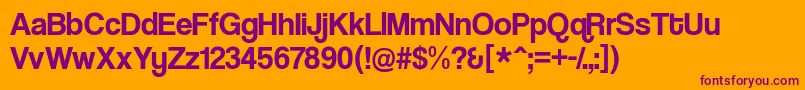 coolvetica rg Font – Purple Fonts on Orange Background