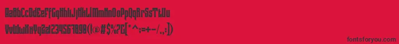 Coovico Personal Use Font – Black Fonts on Red Background