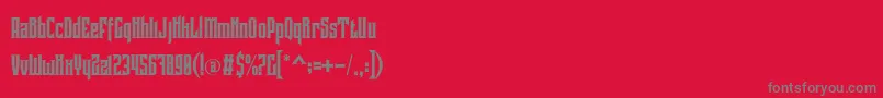 Coovico Personal Use Font – Gray Fonts on Red Background