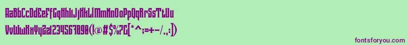 Coovico Personal Use Font – Purple Fonts on Green Background
