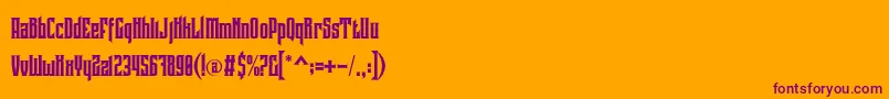 Coovico Personal Use Font – Purple Fonts on Orange Background