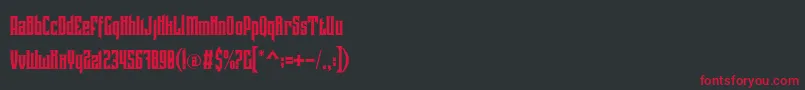 Coovico Personal Use Font – Red Fonts on Black Background