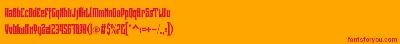 Coovico Personal Use Font – Red Fonts on Orange Background