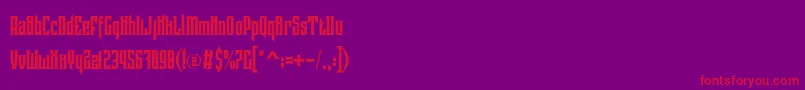 Coovico Personal Use Font – Red Fonts on Purple Background