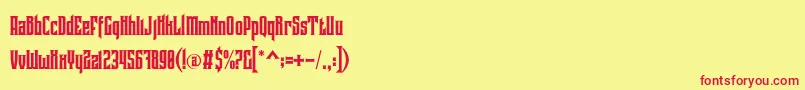 Coovico Personal Use Font – Red Fonts on Yellow Background