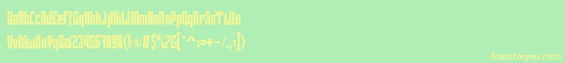 Coovico Personal Use Font – Yellow Fonts on Green Background