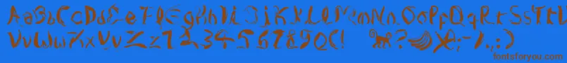 More about Copa Banana Font Copa Banana Font – Brown Fonts on Blue Background