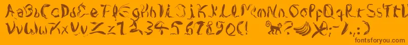 Copa Banana Font – Brown Fonts on Orange Background