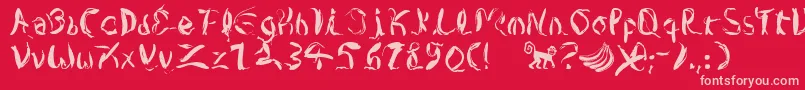 Copa Banana Font – Pink Fonts on Red Background