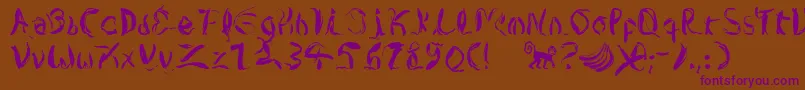 Copa Banana Font – Purple Fonts on Brown Background