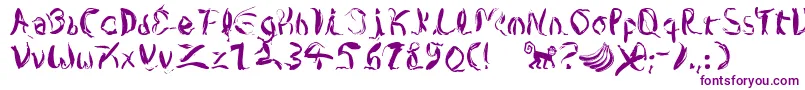 Copa Banana Font – Purple Fonts on White Background