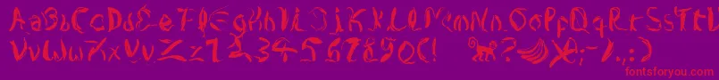 Copa Banana Font – Red Fonts on Purple Background